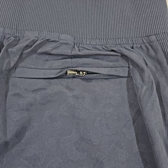 Athleta Brooklyn textured ankle pant women size 2 blue leopard lounge athleisure - Picture 8 of 8